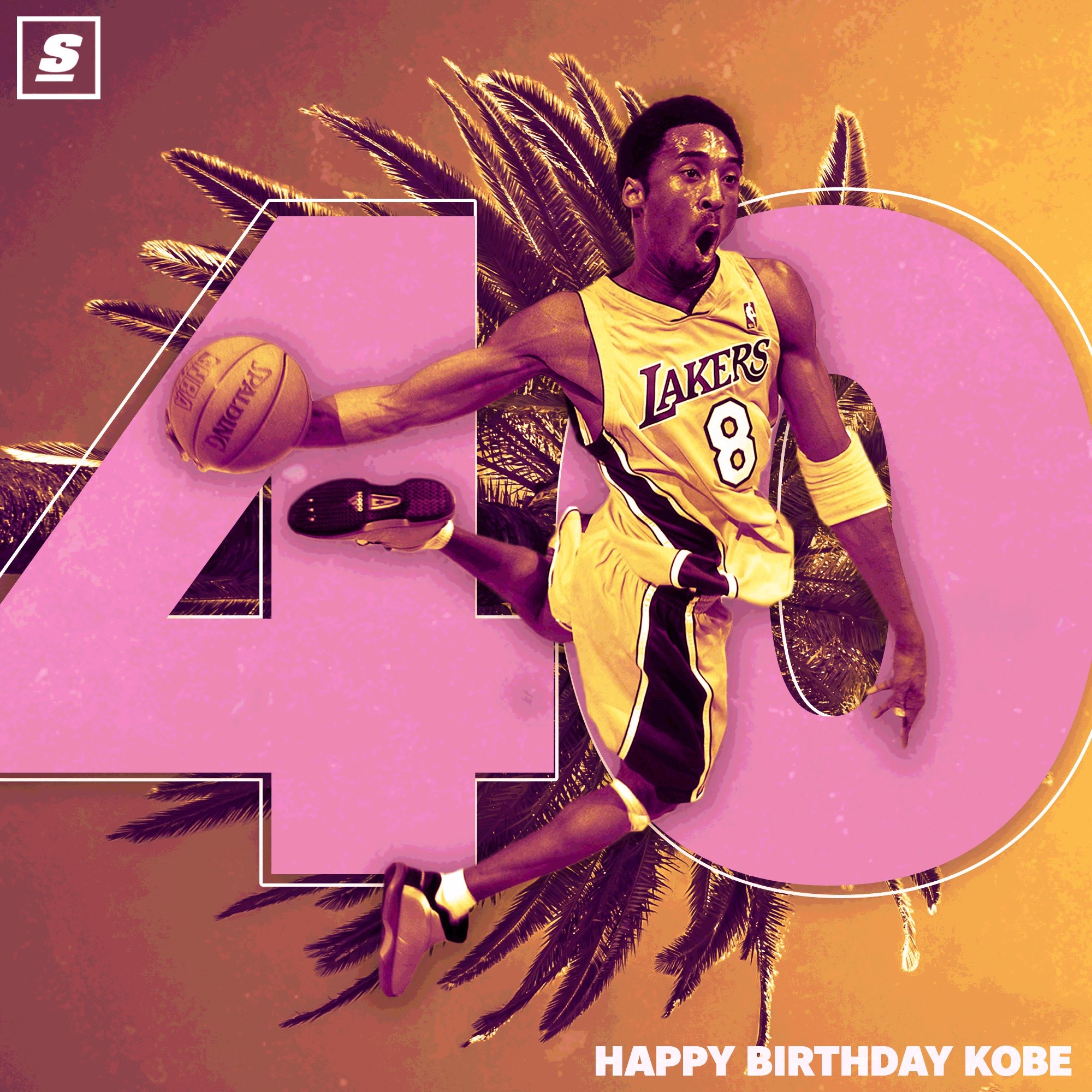 收图时间美国时间8月23日早晨,各大媒体发图配文祝科比40岁生日快乐