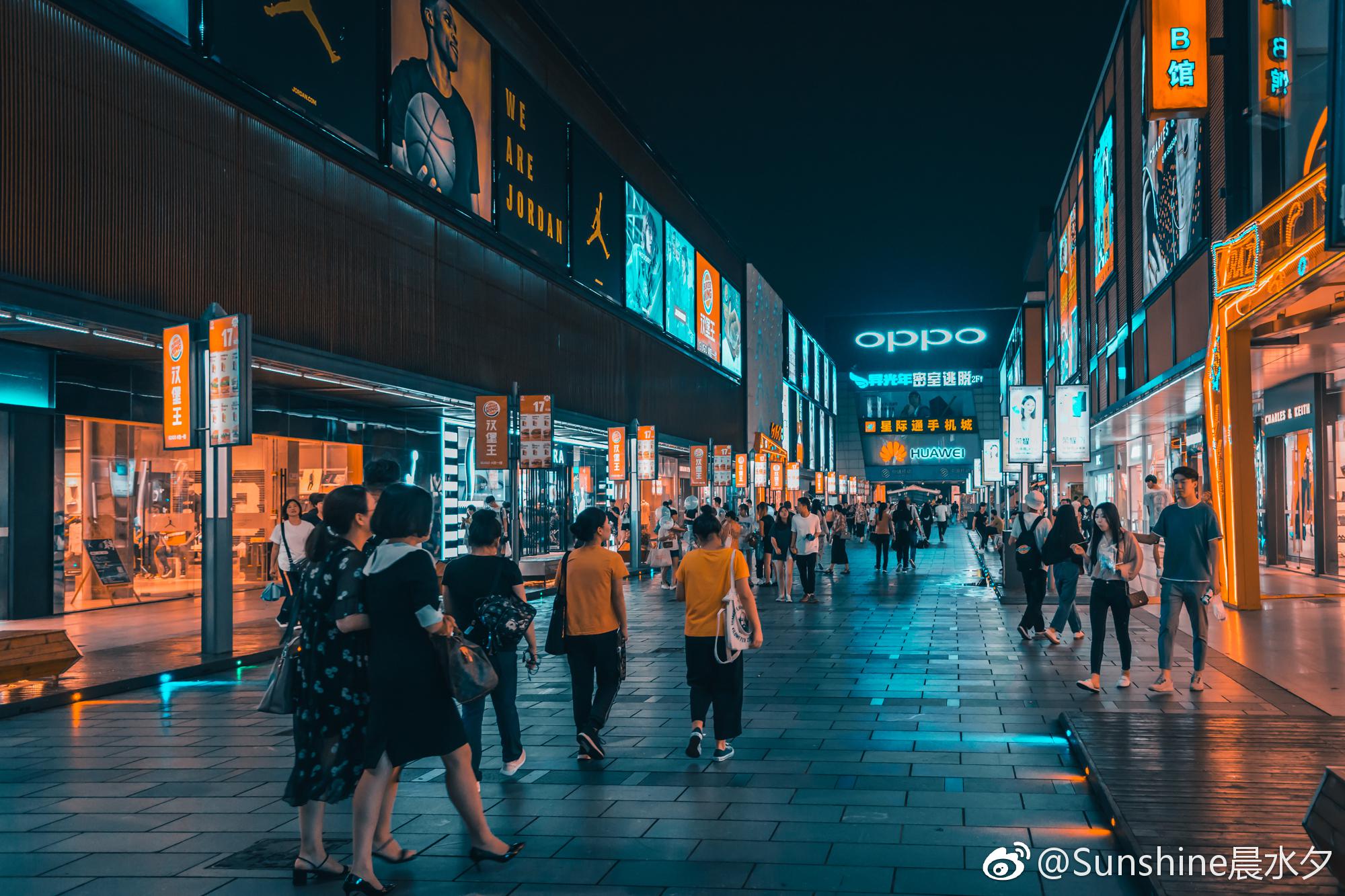 甬城中秋夜西门町吃在宁波看见微博摄影