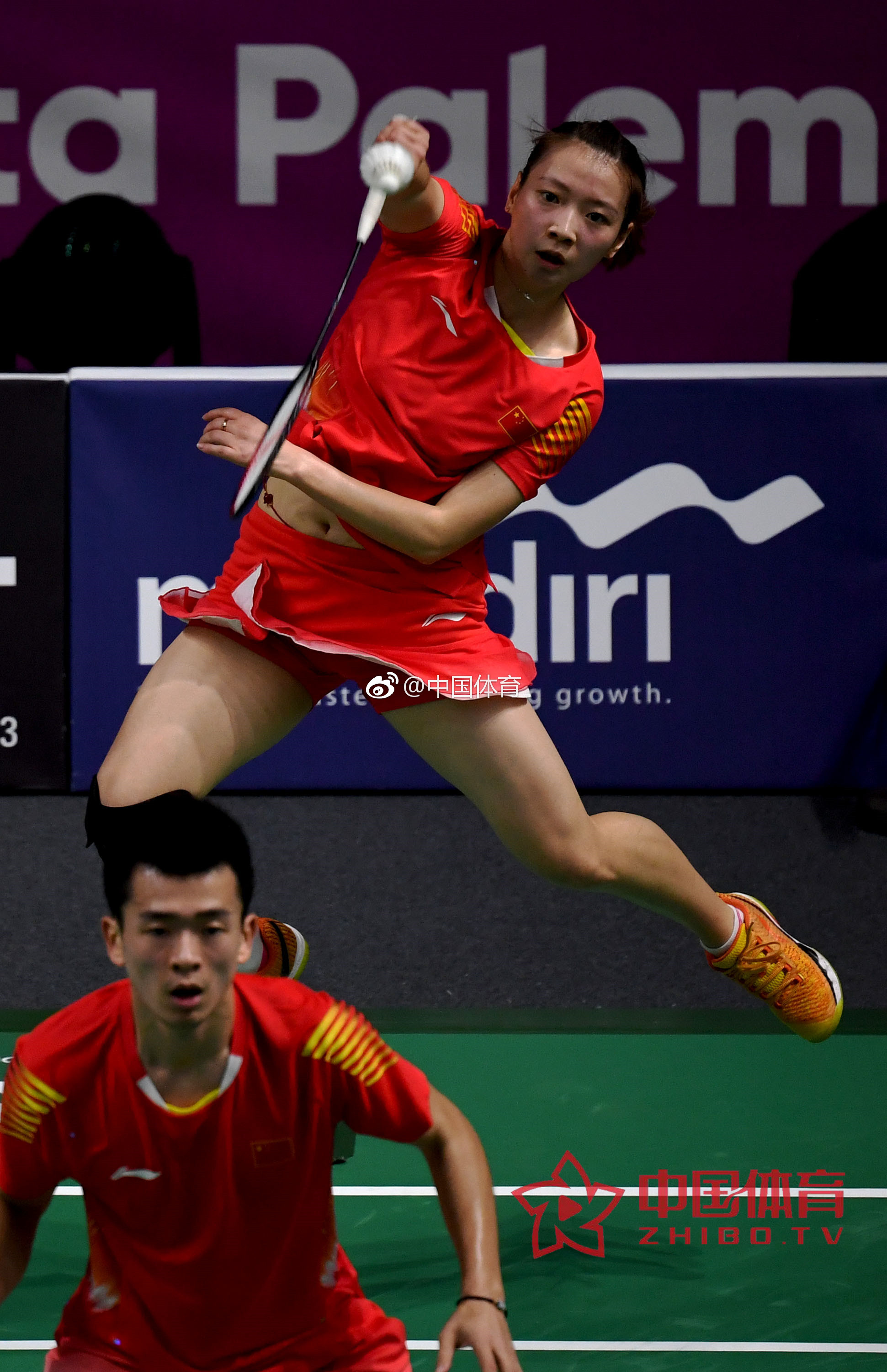 冠军时刻!恭喜郑思维\/黄雅琼获得2018雅加达亚