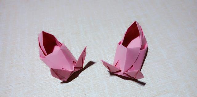 可爱兔子鞋折纸教程