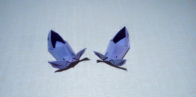 可爱兔子鞋折纸教程