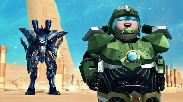 超兽武装苗条俊真人版机甲形象差点就认不出这个是小胖墩了