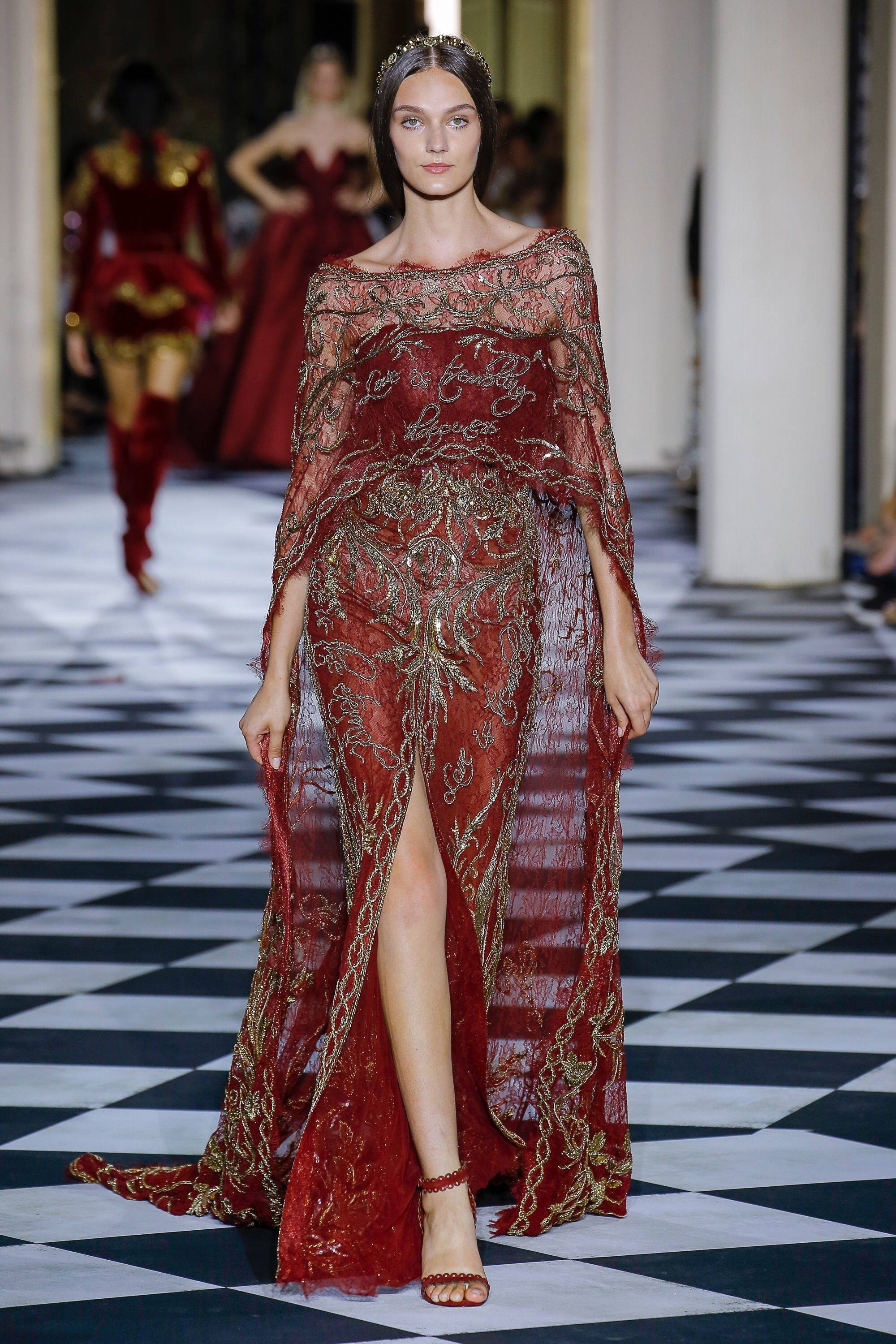 zhuhair murad fall 2018couture | 高贵血魅红
