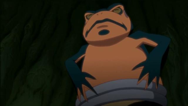 第二只呢就是卷轴蛤蟆"蛤蟆寅"了,当初水门曾经九尾封印的钥匙封印在