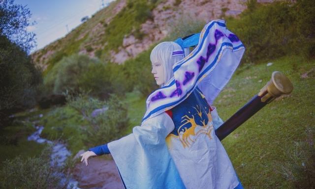 《阴阳师手游》判官cos,墨意丹心,闭着眼也能特别有气势