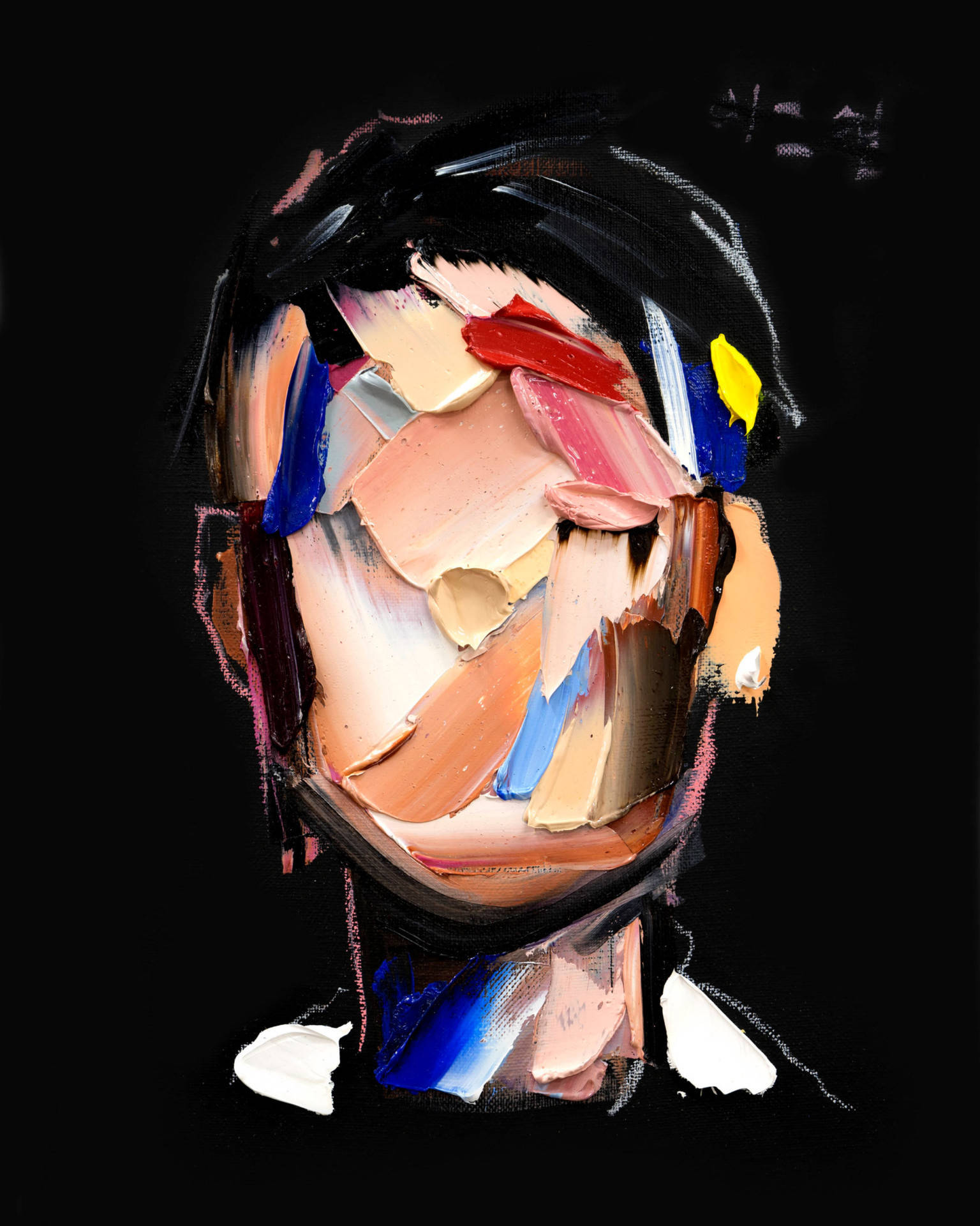 joseph lee 浑厚颜料下的"抽象画"浑厚的颜料涂掩盖了画面中的大