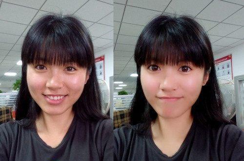 女孩美颜拍照前后对比,差别真大!