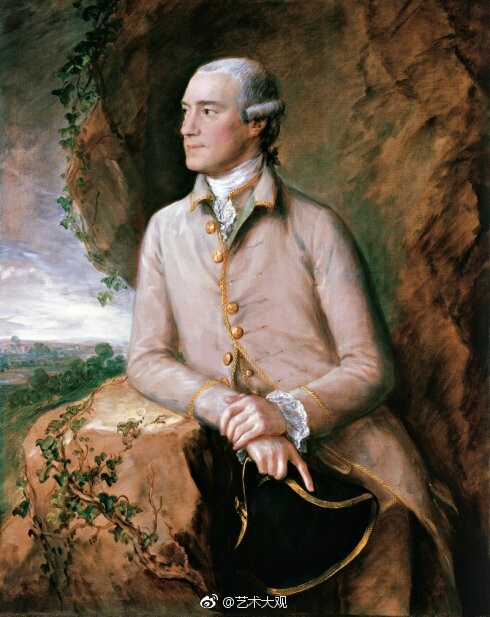 英国十八世纪著名画家托马斯·庚斯博罗人物肖像油画(thomas gainsbor