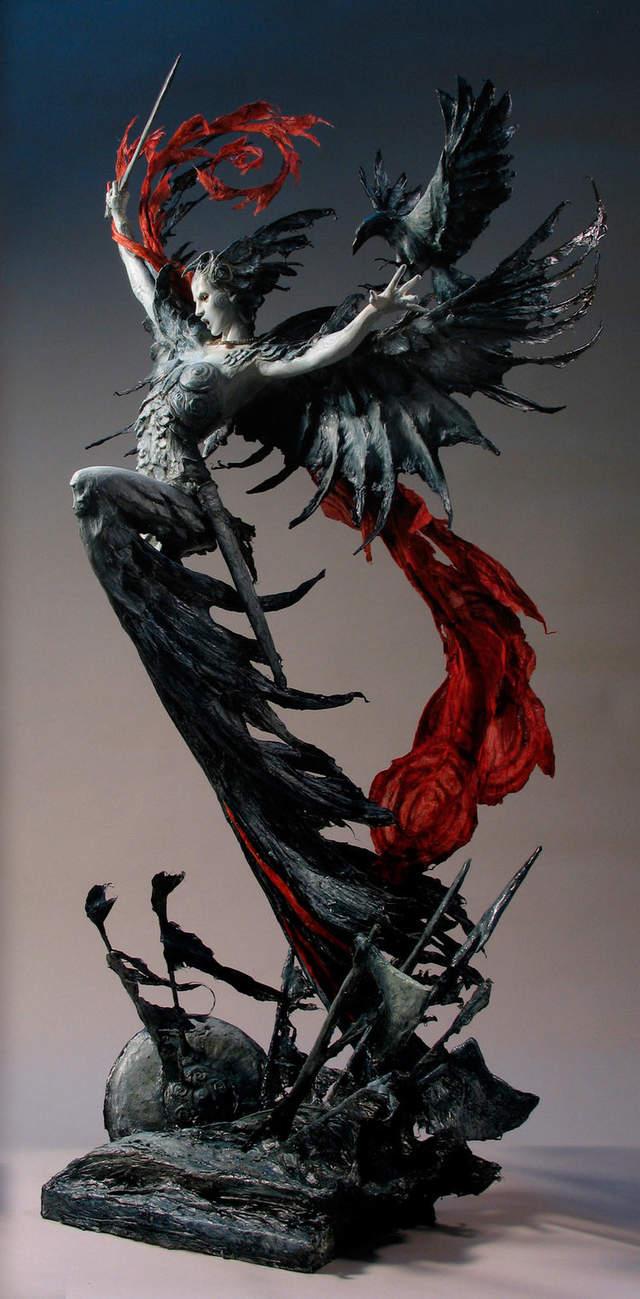 美丽的神话奇幻生物雕塑每一尊都是充满生命力的奇幻美丽作品