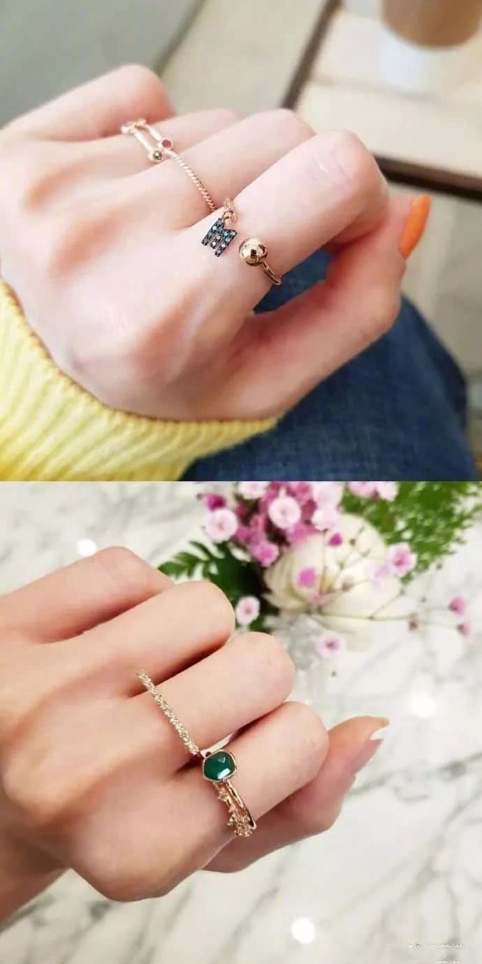 戒指的叠加戴法,好看的不像话!
