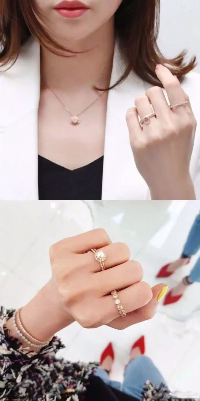 戒指的叠加戴法,好看的不像话!