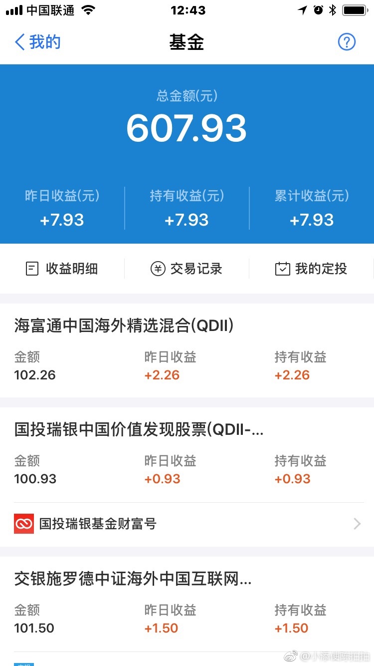 第一次尝试在支付宝买了600基金第一天8元