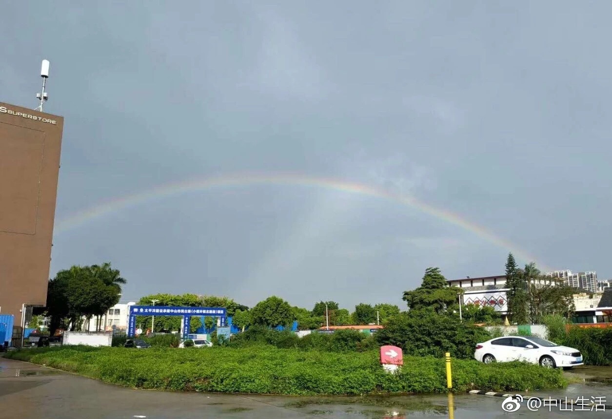 雨过天晴!东凤暴雨过后现彩虹
