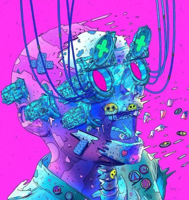 机械控的最爱一组令人窒息的朋克风插画