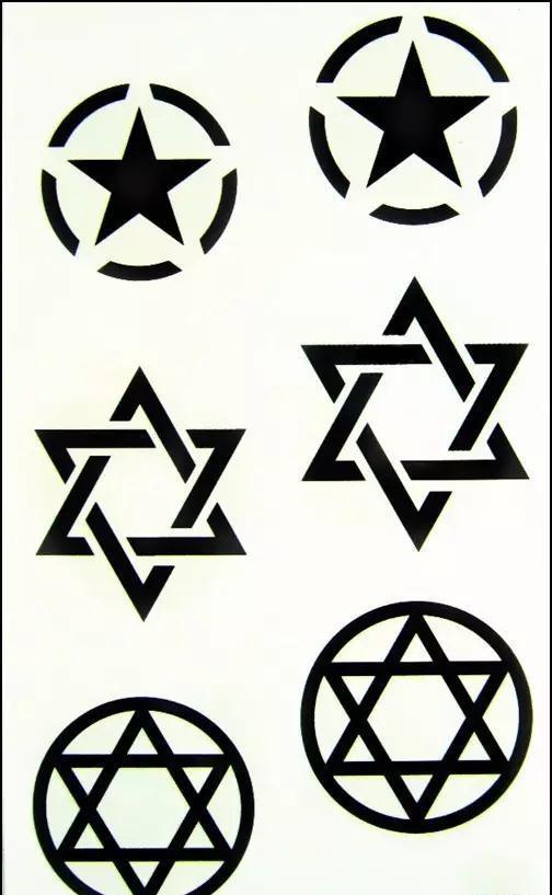 各种五角星六角星纹身系列后台私信我电话你若赛过权志龙谁长得丑谁