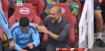 曼城进球,瓜帅乐疯!前阿森纳旧将一脸铁青,选择不庆祝