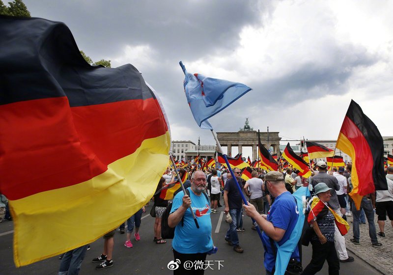 德国右翼党派支持者5000人柏林游行遭遇25000人抗议