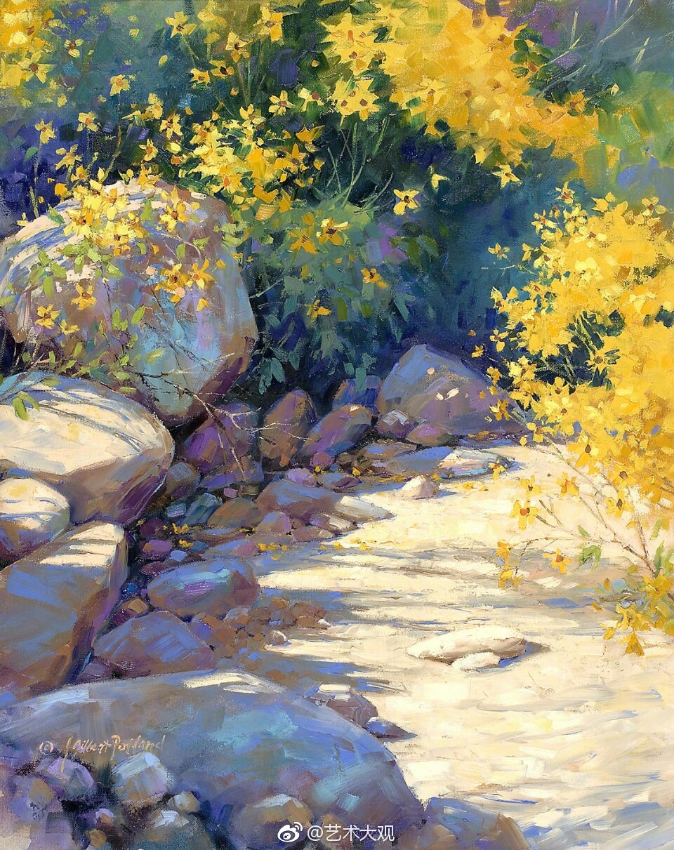 美国当代女画家juliegilbertpollard油画丙烯画作品欣赏