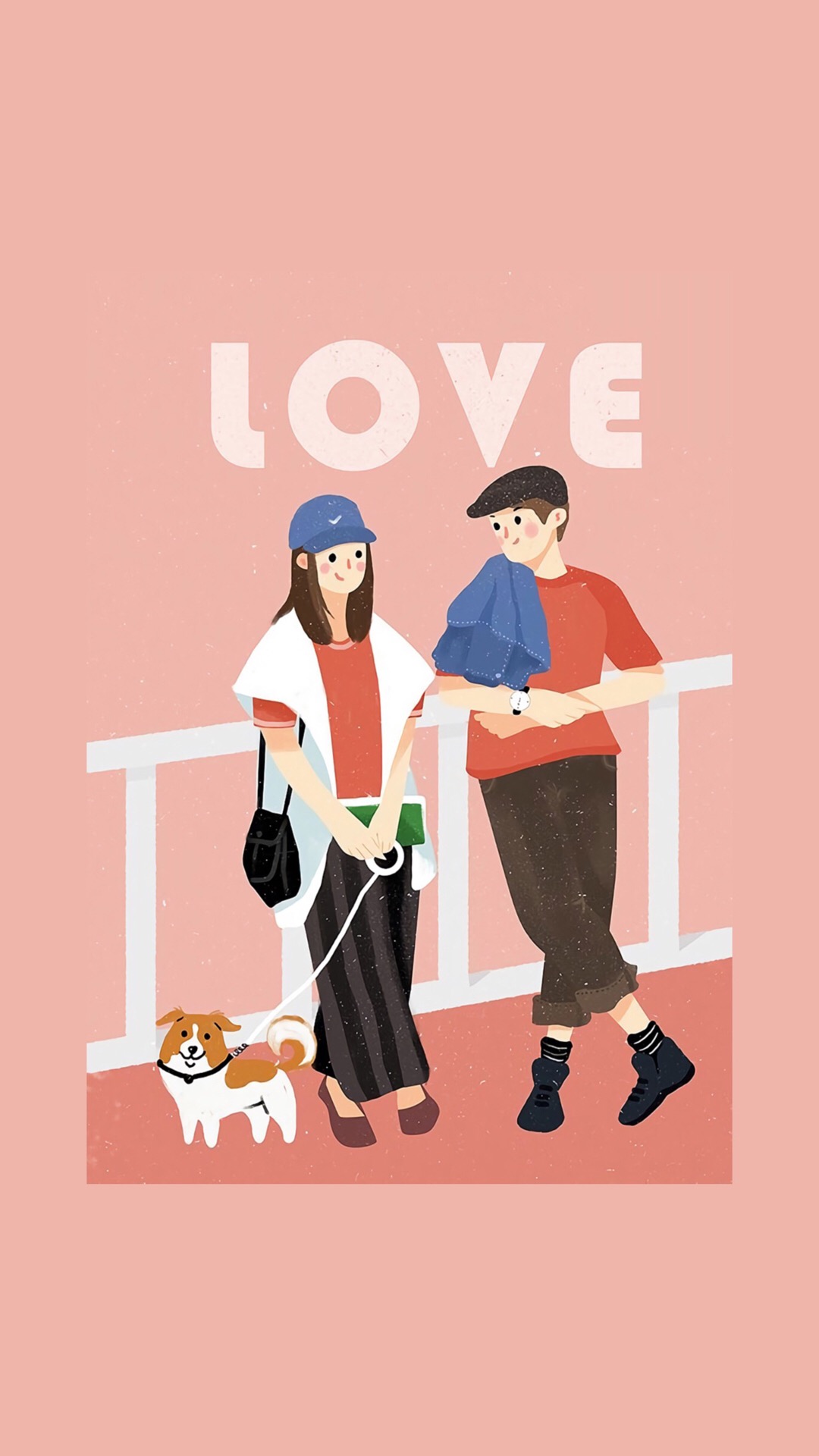 爱你所爱七夕快乐插画情侣壁纸79