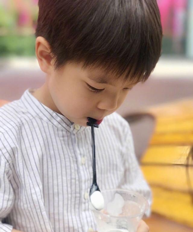 霍思燕杜江儿子嗯哼近照曝光,阳光帅气清纯可爱,嗯哼大王长大了