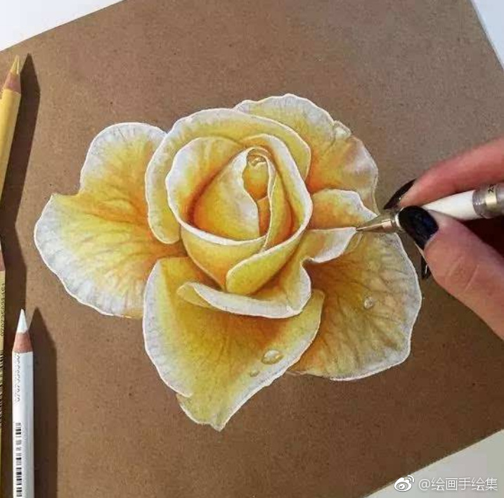 用牛皮纸画彩铅画儿