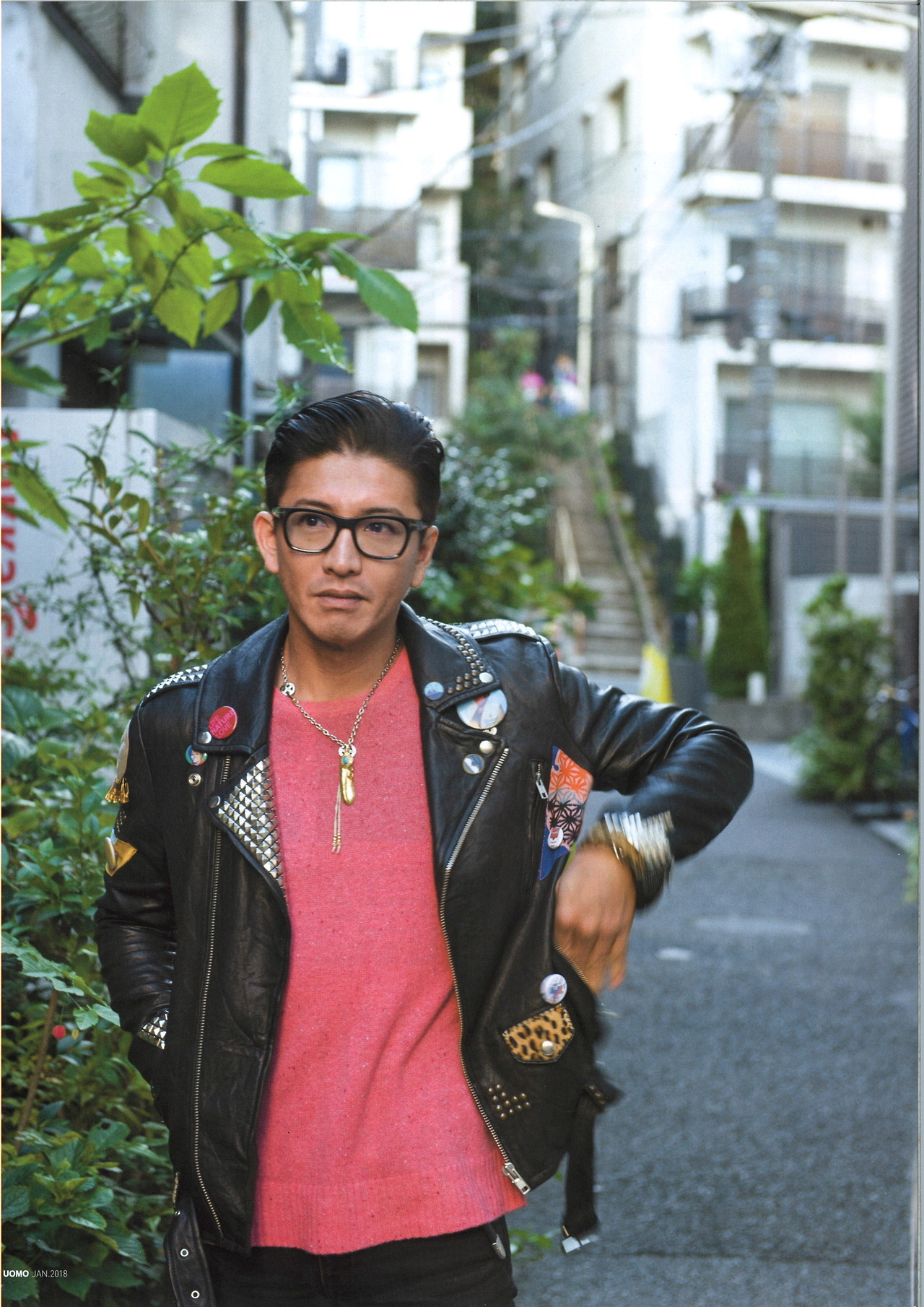 木村拓哉 uomo 2018 jan.