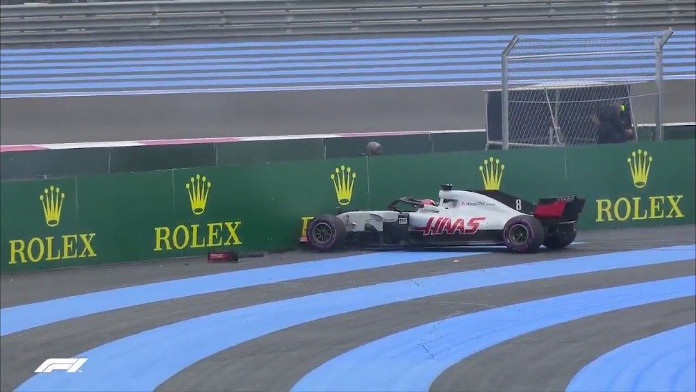 f1【f1法国站排位赛格罗斯让q3撞车】格罗斯让的首场法国站排位赛