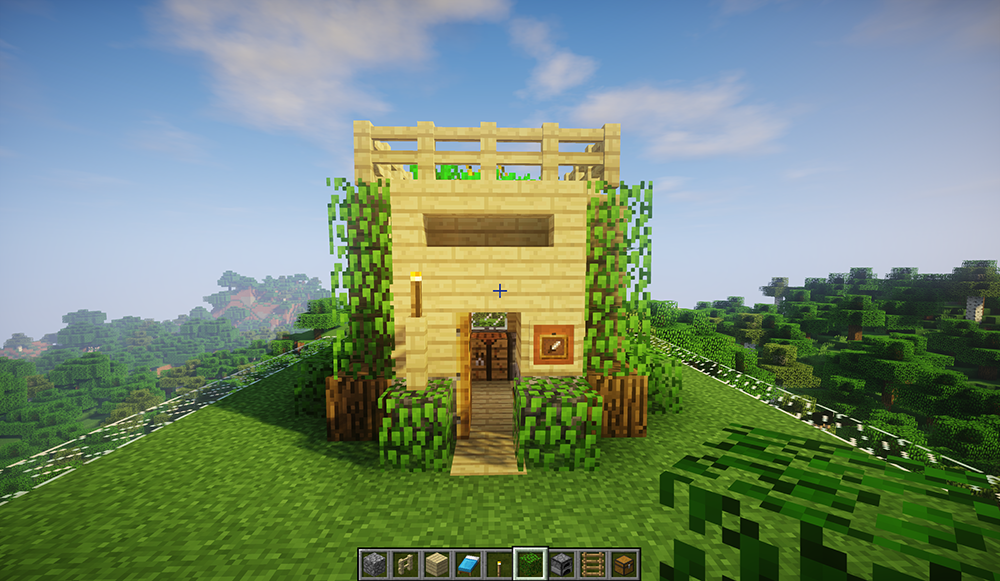 菜鸟建造:在《我的世界》中建立一座5x5的小房子,萌新适用