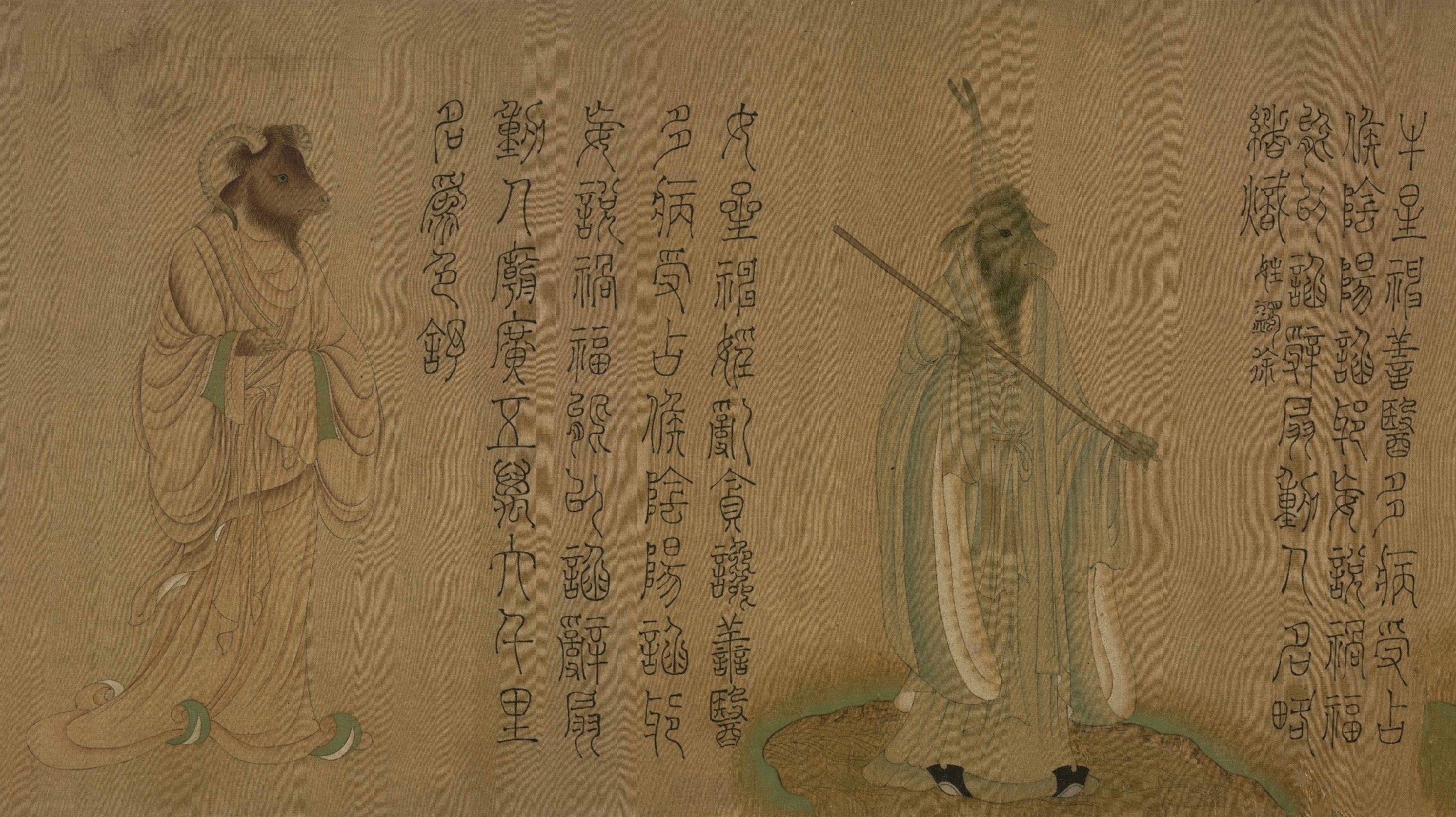 张僧繇《二十八星宿图》绢本,现藏于日本大阪市立美术馆,高清大图