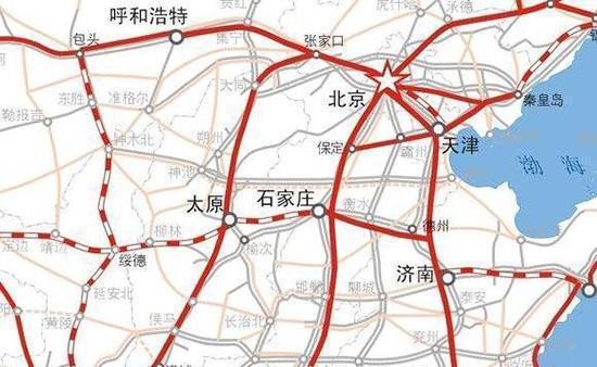 从全国的路网结构上来说,石太客运专线将成为京广高铁