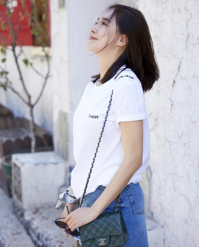 作为京城最美女大学生村官,王智一身简约穿搭回到母校