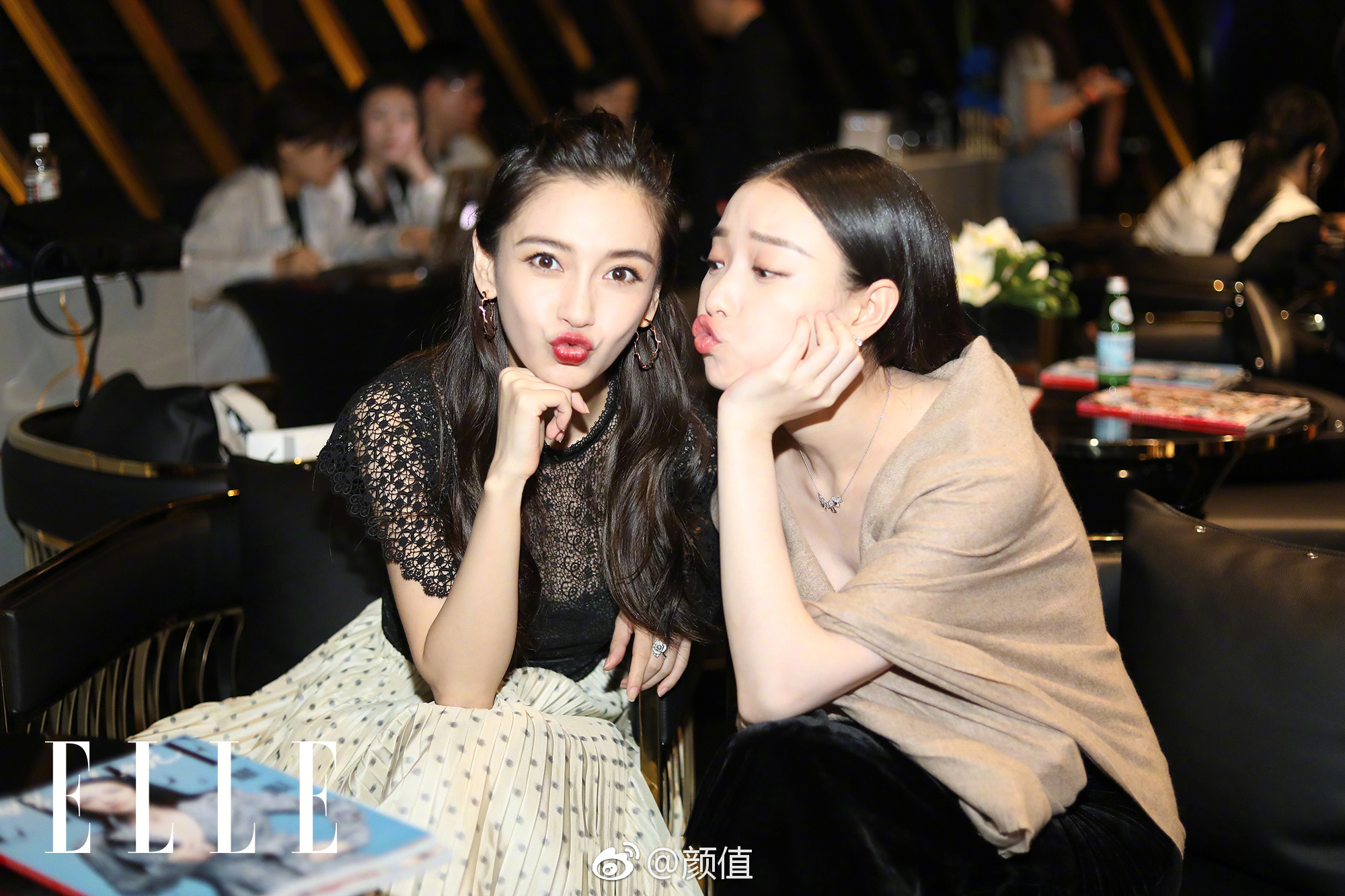 elle活动,杨幂,倪妮,angelababy三位又一次同框照