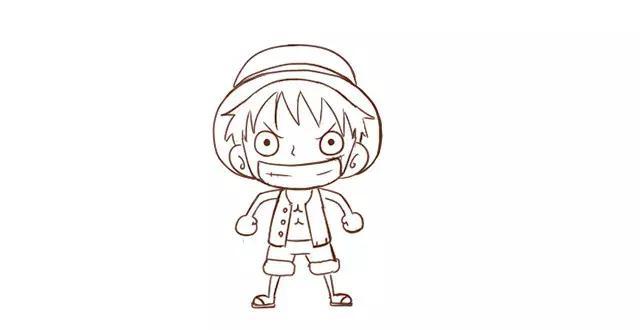 幼儿园儿童简笔画教程:路飞&乔巴(画法详解)-