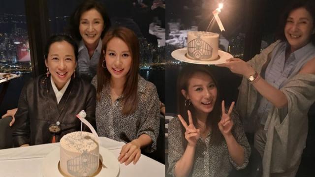 好友为朱玲玲庆祝60岁生日 踏入花甲之年依然保持冻龄