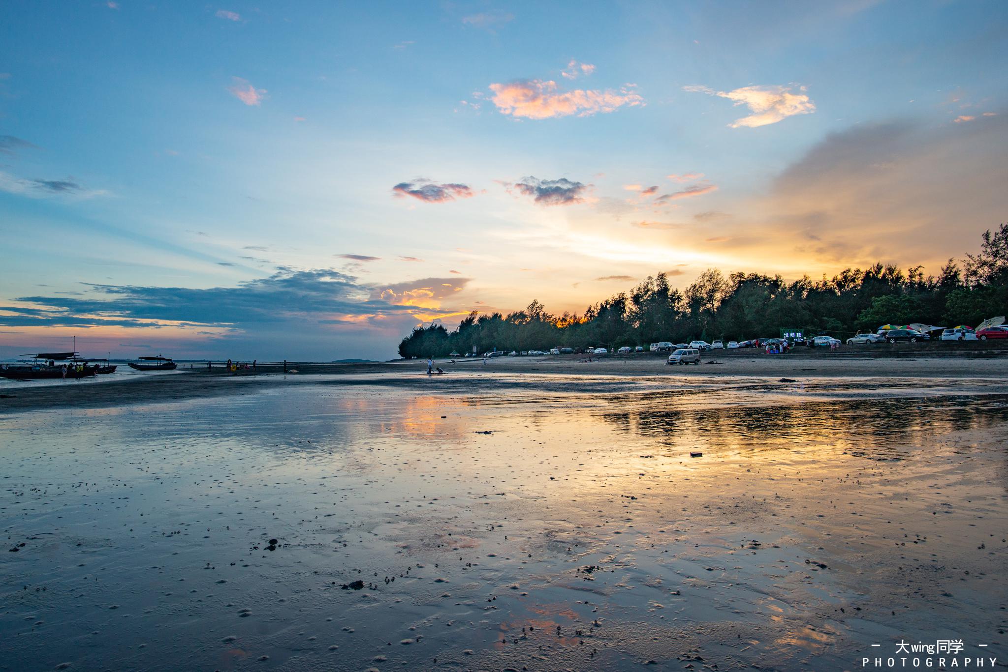 给你小心心|万尾金滩|滩涂|海岸线_新浪新闻