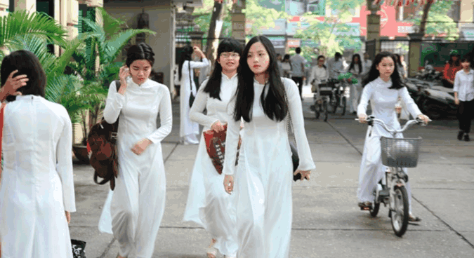 在越南胡志明市旅游 当地街头女孩个个长得美丽动人