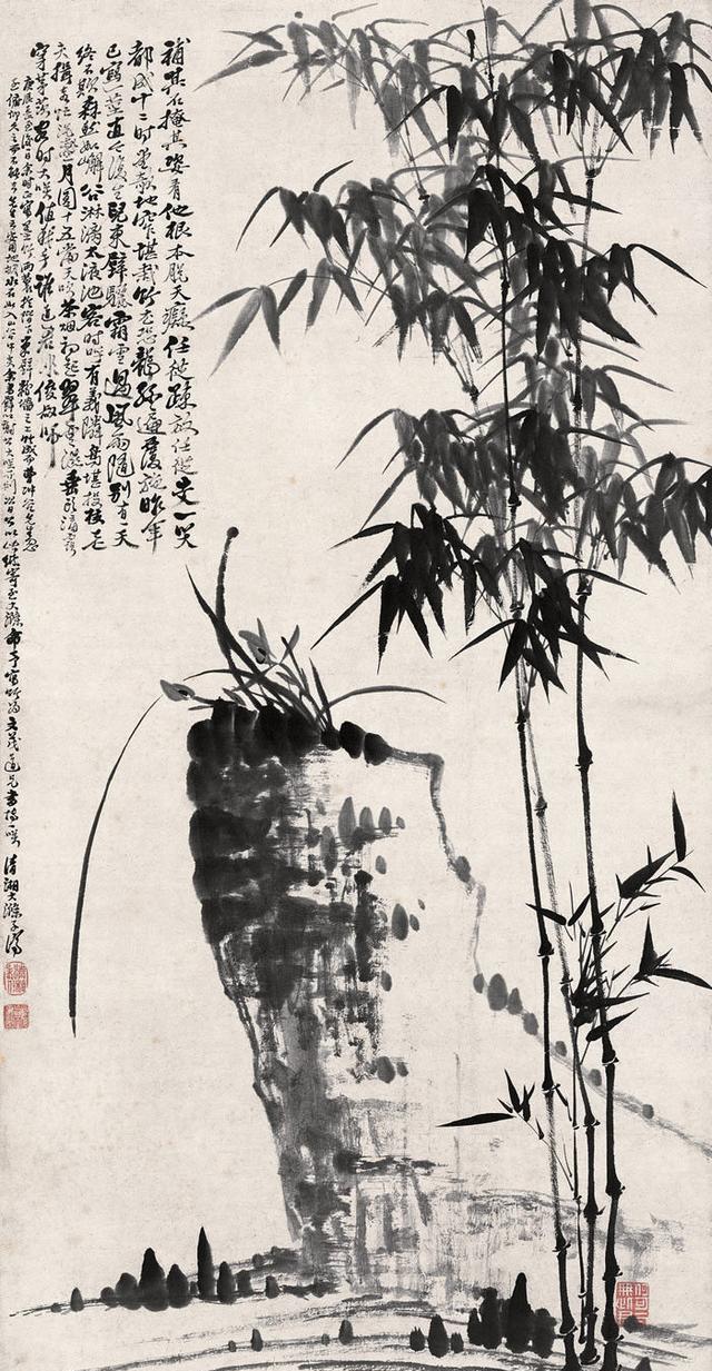 明末清初书画大家石涛竹石画作品鉴赏