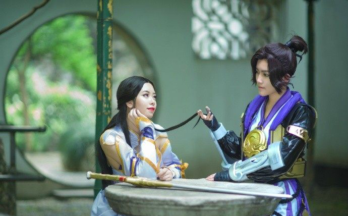 王者荣耀,紫霞与至尊宝情侣cos,不愧是公认的cp真的好搭啊