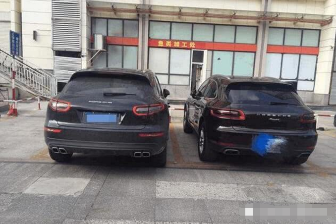 当换标众泰sr9和卡宴停在一块到底谁才是真正的保时捷