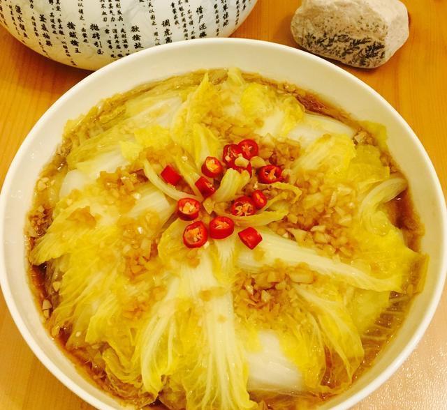 大白菜这样做真的太好吃了蒜蓉粉丝蒸白菜的简单做法