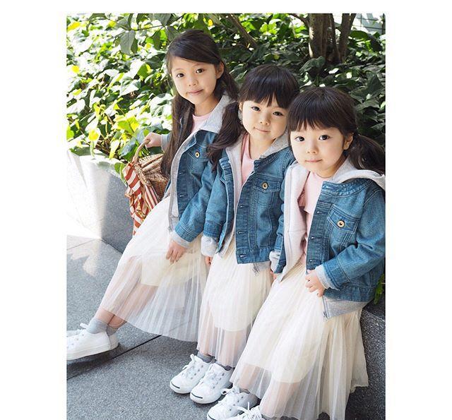 日本妈妈给三个女儿的穿搭,值得女宝妈妈们参考