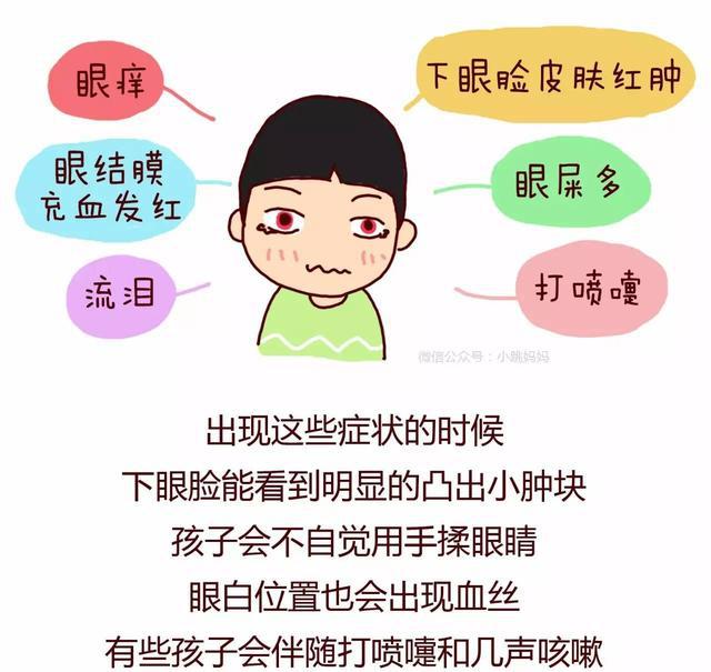 图解宝宝频繁揉眼眨眼眼脸红肿眼屎多怎么回事