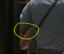 刘强东2张被捕时照片曝光,穿黑色T恤,手上有手