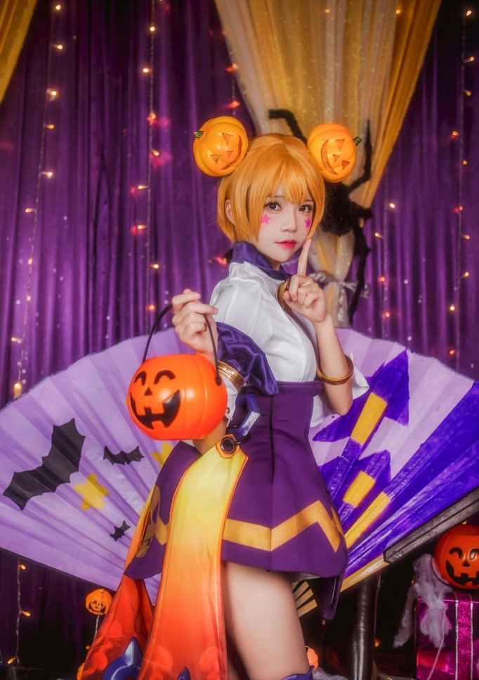 王者荣耀:萌萌的小乔万圣前夜cosplay,绝对是真人版
