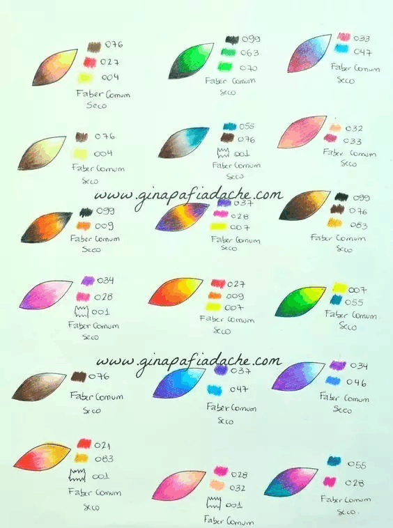 运用彩色铅笔排列出不同色彩的铅笔线条,色彩可叠加使用,颜色变徊也