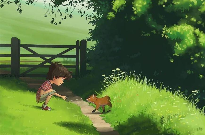 温馨无比的插画,带我们瞬间回到那温暖美好的童年