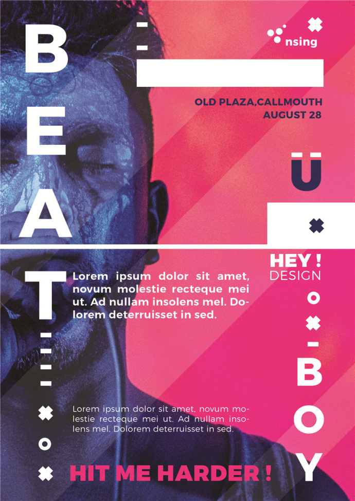 欧美大牌时尚简约广告海报