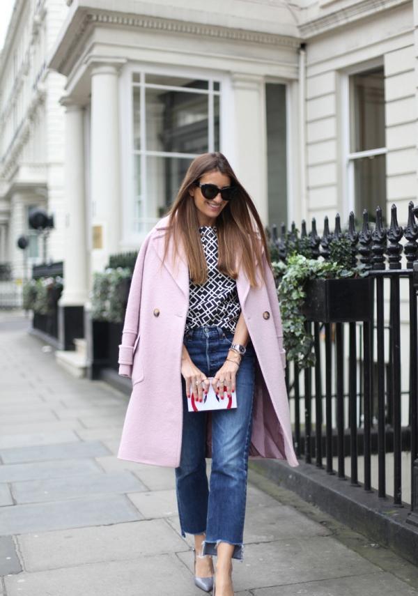 时髦的粉色与蓝色混搭, 这个秋冬季节你会穿了吗?