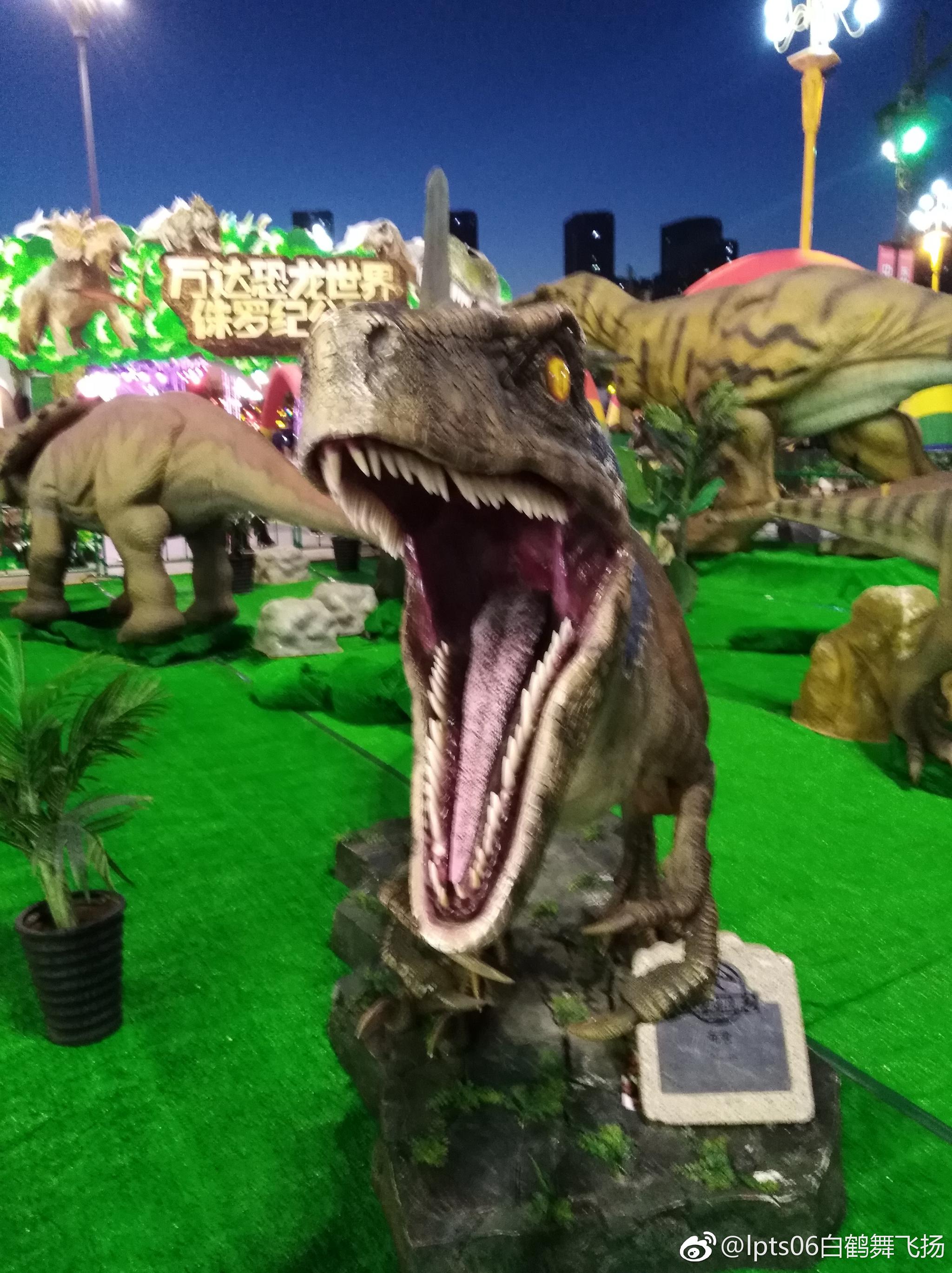 辽阳万达广场的恐龙,能张嘴的恐龙就是不会叫唤.
