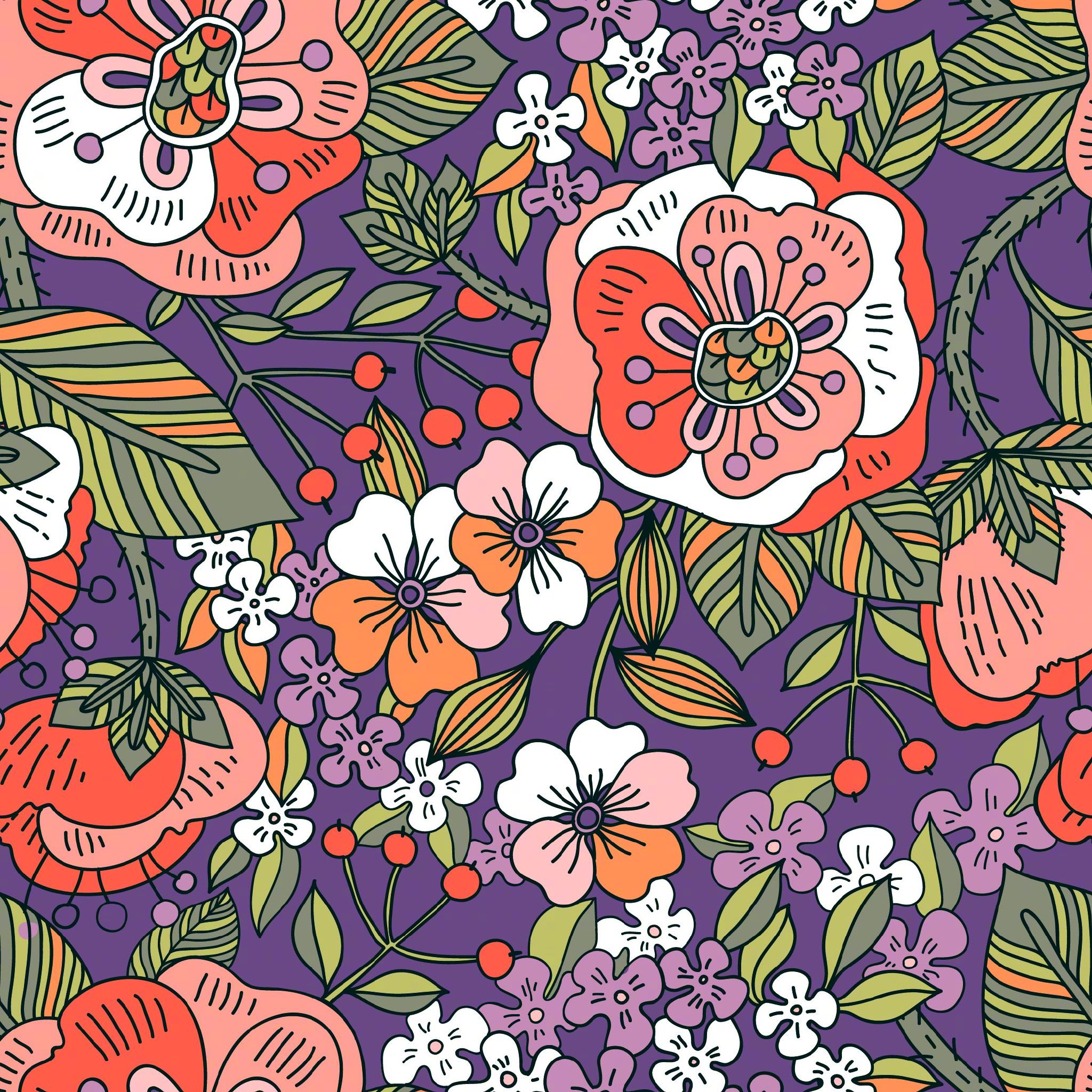 植物平铺纹理素材